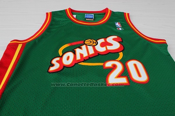 Maglia Seattle SuperSonics Gary Payton #20 Historic Retro Verde